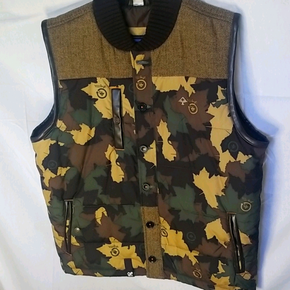 LRG camo vest mens large